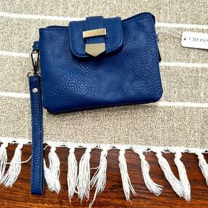 Charming Charlie Navy Blue Wristlet Clutch New